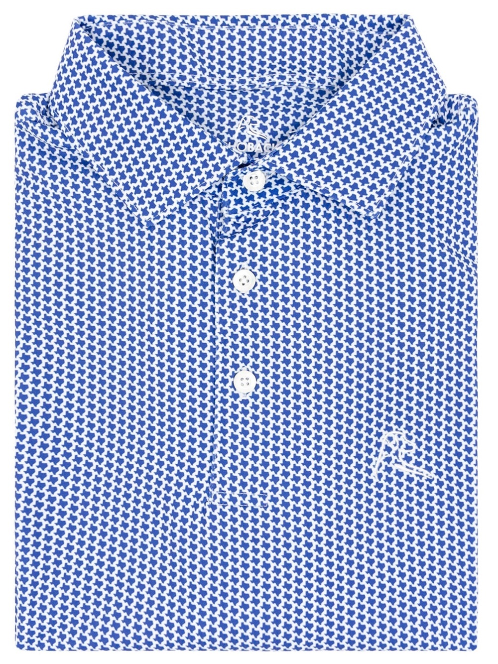 Men's Rhoback Don’t Mess With Texas Ocean Blue Polo Medium M